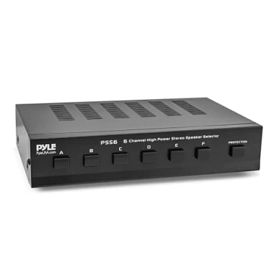 Immagine di Pyle Amplificatore Audio Stereo, Selettore Altoparlanti a 6 Zone, Interruttore per Multi Canale, Supporta Fino Coppie di