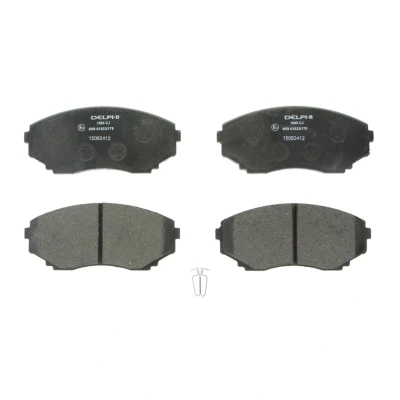 Immagine di DELPHI LP1095 Kit pastiglie freno con segnalatore acustico usura senza lamierino anticigolío accessori MAZDA: MPV 2