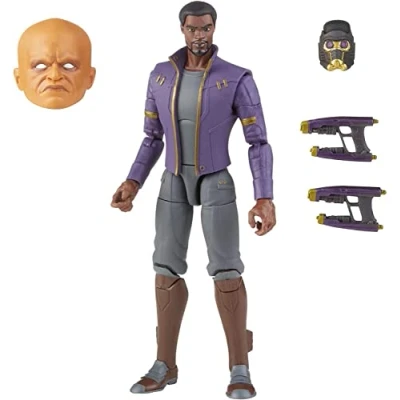 Immagine di Hasbro Marvel Avengers Legends Series T&#039;Challa Star Lord, Action Figure in Scala da 15 cm, Design Premium, Include 3 Accessori ed Elemento Build a Figure, Multicolore