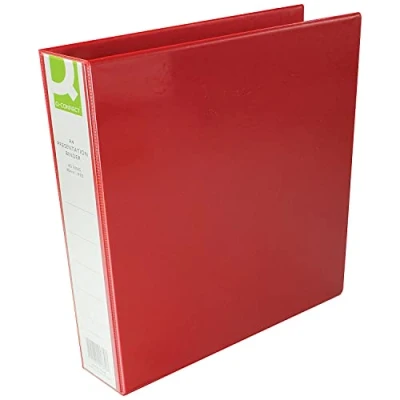 Immagine di Q Connect formato A4, 40 mm Raccoglitore ad anelli, colore: rosso