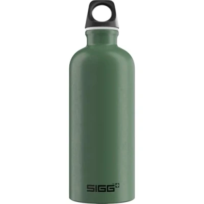 Immagine di Sigg Traveller Leaf Green Borraccia Alluminio (0.6 L), Colorata Ermetica e Priva di Sostanze Nocive, Acqua Leggerissima in