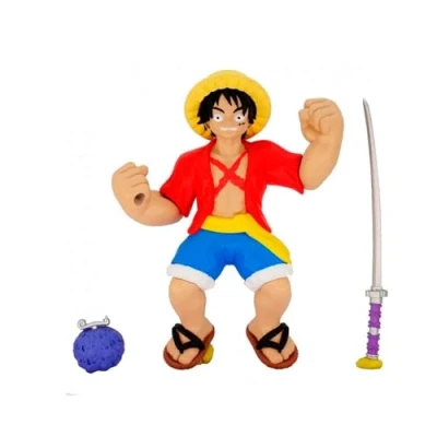 Immagine di BANDAI Heroes di Goo JIT Zu Action Figure Mondo One Piece Super Figura Monkey D. Rufy Stretch Multicolore CO42939
