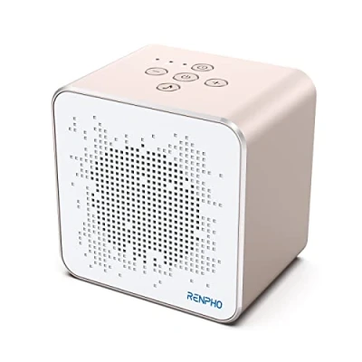 Immagine di RENPHO Macchina Rumore Bianco, Rumori Bianchi per Neonato, Suoni Neonati, White Noise Machine Funzione Memory &amp; Timer, Bianco Dormire Portatile Ufficio, Casa e Viaggi