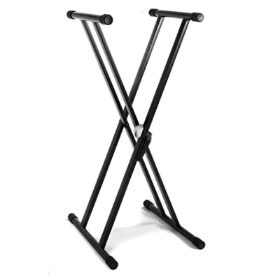 Immagine di GEWA Keyboard Stand KS 50, Baby Gear System, Supporto per strumenti (in acciaio tubolare di alta qualità, facile da piegare, regolabile in altezza e larghezza), nero