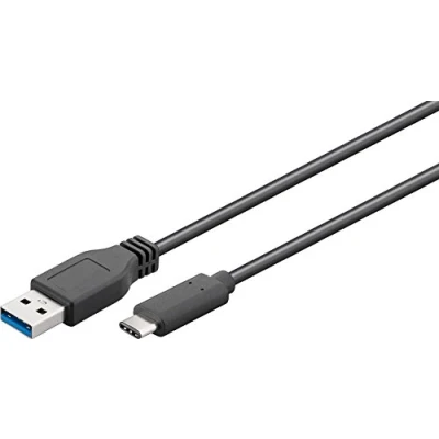 Immagine di Goobay 45247 Cavo da USB C a 3.0 Tipo A, Nero, 0.15 m Lunghezza del