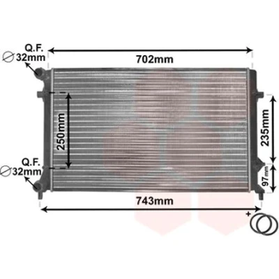Immagine di VAN WEZEL *** IR PLUS 58002204 Radiatore motore Alluminio 650 415 25 con accessori Alette di raffreddamento montate meccanicamente mister auto,