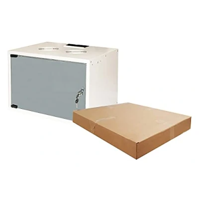 Immagine di LINK LK1907U40E ARMADIO RACK 19&quot; DISASSEMBLATO 6 UNITA&#039; DA MURO (A)370 X (L)540 (P) 400 MM COLORE GRIGIO PORTA VETRO