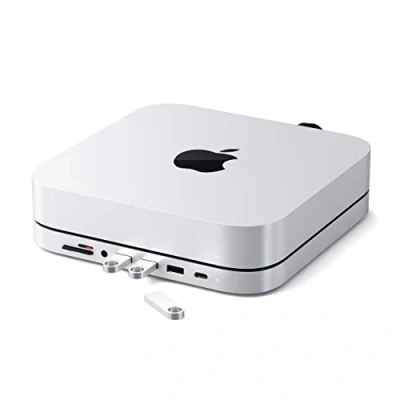 Immagine di Satechi Hub USB in alluminio per Apple Mac Mini Argento ST ABHFS