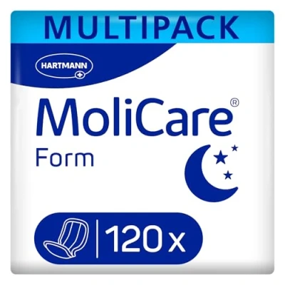 Immagine di MoliCare® Form Night: assorbenti sagomati per incontinenza da moderata a severa, una protezione affidabile durante la notte, 4 x 30 pezzi (120 pezzi)
