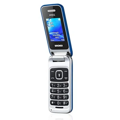 Immagine di BRONDI Fox Cellulare Gsm con apertura a conchiglia, Display colori da 1.77’’, 128x160 pixel, Azzurro