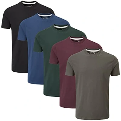 Immagine di Charles Wilson Confezione da 5 T Shirt Girocollo Semplice (Medium, Dark Essentials Type 41)