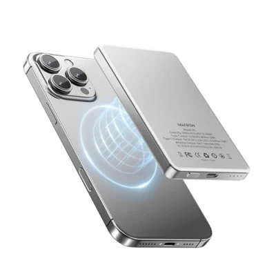 Immagine di MANKIW Wireless PowerBank Mag Safe, 5000mAh Mini Magnetico Power Bank con PD 20W Ricarica Veloce, Compatibile iPhone 16/15/14/13/12/Mini/Pro/Pro Max una Custodia Safe