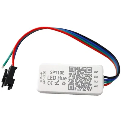 Immagine di VIPMOON SP110E Controller Bluetooth DC 5 24V per Strisce LED, 3 Pin Controllore Controllo dell&#039;APP iOS Android Pixel RGB WS2811 WS2812B SK9822 [Classe di efficienza energetica A]