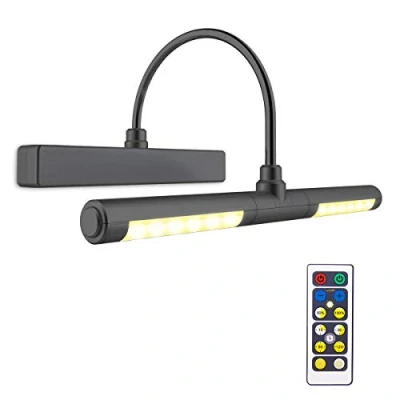 Immagine di BIGLIGHT illuminare quadri, Luci Specchio con Telecomando,batteria a Pittura Parete Braccio Oscillante 180¡ã e Dimmer di Luminosit¨¤ per Lampada Quadri