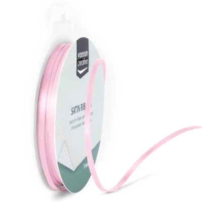 Immagine di Vaessen Creative Nastro Satin, 3 mm x 10 m, Elegante Lucentezza per la Creazione di Biglietti, Scrapbooking, Confezioni Regalo e Altri Progetti Creativi