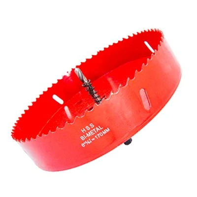 Immagine di Hole Saw Drill Bit HSS Cutter with Arbor for Wood and Metal LAIWEI (6 45/64&quot;(170mm))