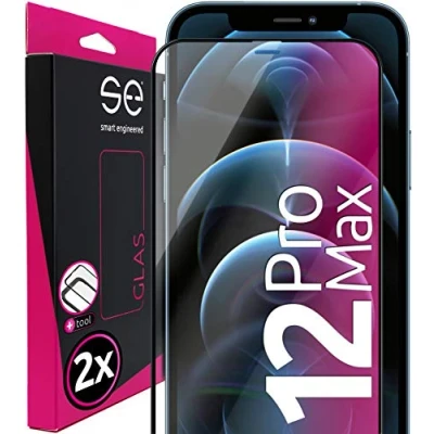 Immagine di smart engineered 3D Vetro Temperato 9H per Apple iPhone 12 Pro Max [2 pezzi protettivo 9H, Applicatore installazione, Copertura Completa