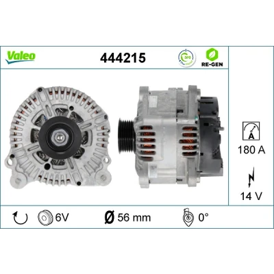 Immagine di VALEO 444215 Alternatore 14V 180A AUDI: A6 C6 Avant, Q7, A4 B8 Avant
