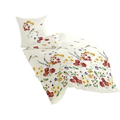 Immagine di Bierbaum, Set Copripiumino singolo e federa in raso di cotone Mako, Multicolore (Mehrfarbig), 135 cm x 200