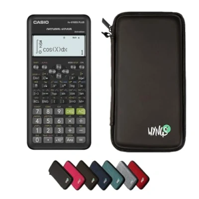 Immagine di CALCUSO Pacchetto Base negro con Calcolatrice Grafica Casio FX 570ES Plus 2nd Edition (Inglese)