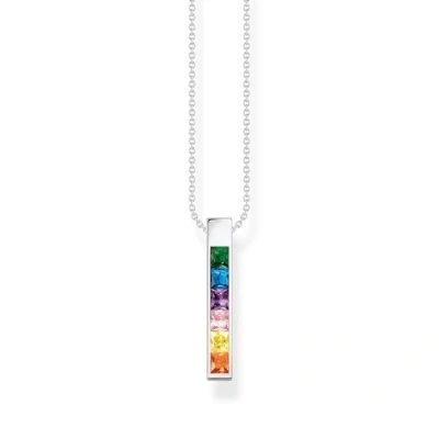Immagine di THOMAS SABO KE2113 166 7 L45V Collana da donna con pietre colorate, in Argento Sterling 925, color arcobaleno, lunghezza 45 cm, sterling, Zirconia cubica