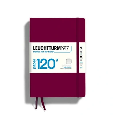 Immagine di LEUCHTTURM1917 363536 Taccuini 120 g/m² Paper Edition, Copertina rigida, Medium (A5), Port Red, Righe