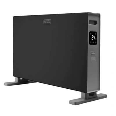 Immagine di BLACK+DECKER BXCSH2001E Stufa elettrica 2000W, 2 potenze di riscaldamento, Timer, Superficie fino a 20m2, Temperatura regolabile, Funzione spegnimento automatico, Comandi digitali, Nero