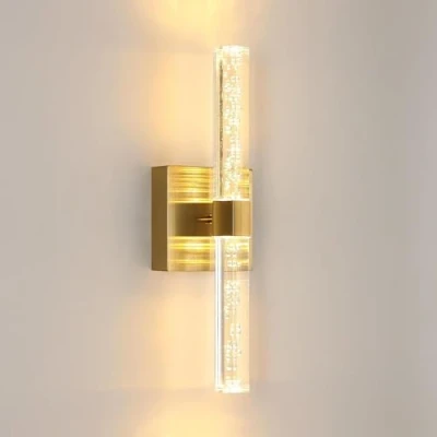 Immagine di Comely Applique LED da Parete Interno, 12W Oro Lampada Moderna, Regolabile 360 a Muro Illuminazione Interni per Camera Letto Comodino Soggiorno Scale Corridoio