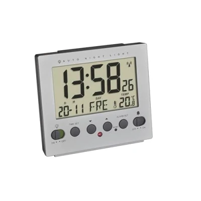 Immagine di TFA Dostmann 60.2561.55 Radiocontrollato Sveglia Argento Tempi di allarme 1