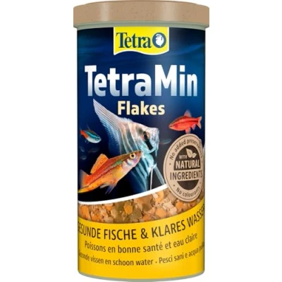 Immagine di TetraMin Flakes Mangime per pesci sotto forma di mix fiocchi con nutrienti efficaci e alta qualità, 1 L