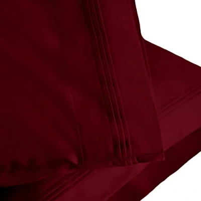 Immagine di Superior Set di federe, 51 x 76 cm, in cotone qualità a 1000 fili, singolo capo, 2 pezzi, tinta unita, bordeaux