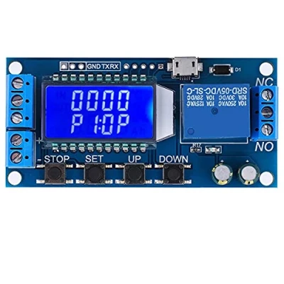 Immagine di Fafeicy Temporizzatore Regolabile Modulo, LCD Relè Delay Relay 5 V/ 12 24 V 0,01 S 9999 Minuti Ritardo Spegnimento Timer