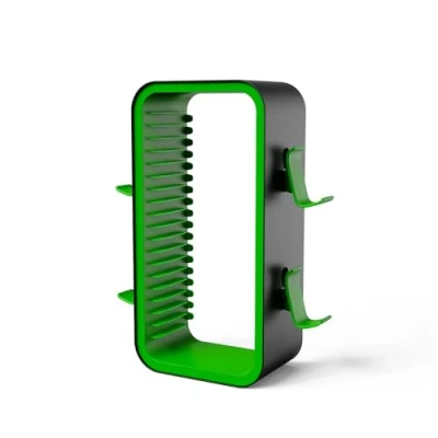 Immagine di Redlution Torre di archiviazione per giochi PS5/PS4/Xbox One/Xbox 360/Xbox Series X/S/Switch, organizer dischi Blu Ray, memorizza 18 giochi, con 4 supporti controller (verde)