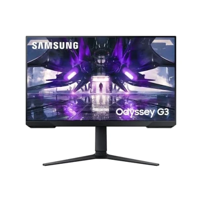 Immagine di Samsung Monitor Gaming Odyssey G3 (S27AG322), Flat, 27&quot;, 1920x1080 (Full HD), VA, 165 Hz, 1 ms, FreeSync Premium, HDMI, Display Port, Ingresso Audio, HAS, Pivot, Flicker Free, Eye Saver Mode