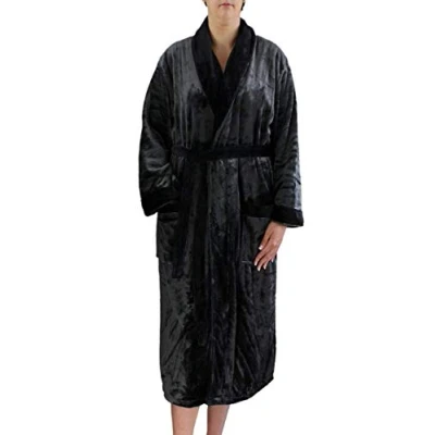 Immagine di Gözze Accappatoio Unisex Con Collo a Scialle, Sensazione di Seta, 100% Microfibra, 330 g/m², Taglia, S Antracite
