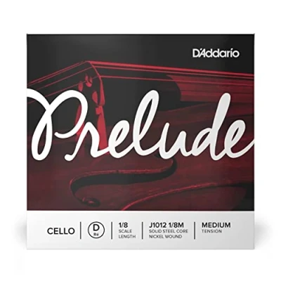 Immagine di Corda Singola Re d&#039;Addario Prelude per Violoncello, Scala 1/8, Tensione Media, Set completo