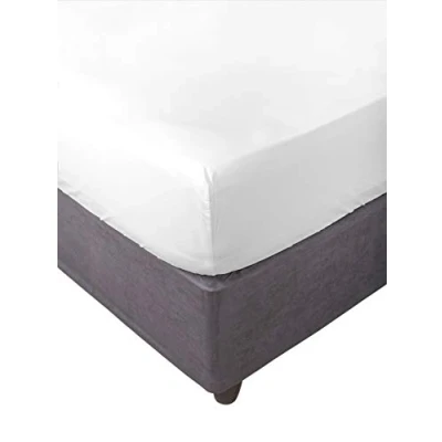 Immagine di Miracle Home, Elastico, Anti Pelucchi Lenzuolo con Angoli Elasticizzati, Morbido e Confortevole, 50% Cotone Poliestere, Bianco. 180 x 200, Letto