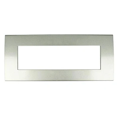 Immagine di Placche Compatibile Con Vimar Arke, Da 7 Moduli/Posti, Colore Silver