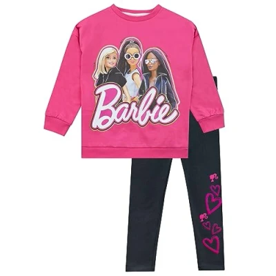 Immagine di Barbie set felpa e leggings di ordini coordinati Completi abbigliamento per ragazze 6 7 Anni Merchandise ufficiale