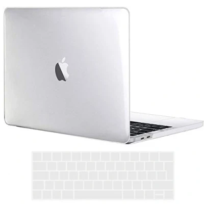 Immagine di TECOOL Custodia MacBook PRO 15 Pollici 2019 2018 2017 2016 A1990 A1707 con Touch Bar, Case Cover Trasparente Rigida Plastica Ultrasottile +Accessori Copritastiera Silicone, Cristallo Chiara