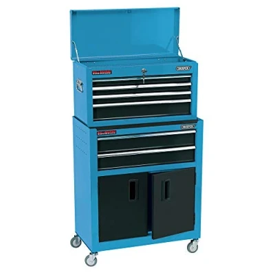 Immagine di Draper 19563 Cassetta portautensili con rotelle, 61 cm, colore: Blu