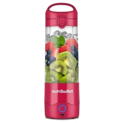 Immagine di Nutribullet Leggero Frullatore Portatile, 475ml BPA Free Tritan, Mini Frullatore, Lama a 4 Punte Acciaio Inox, Multifunzione, Caricatore USB C, Oltre 15 Cicli Frullatura, NBP003MA, Magenta