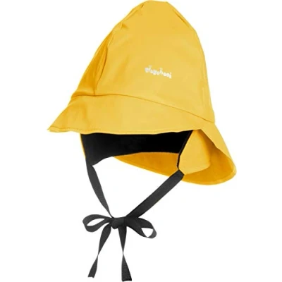 Immagine di Playshoes Cappello antipioggia Foderato, indumenti per cappelli antivento e impermeabili Unisex Bambini ragazzi, Fodera In Pile Giallo, 49