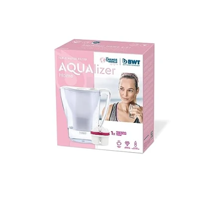 Immagine di BWT Caraffa filtrante acqua 2,7L + 1 filtro al magnesio Modello Aqualizer contatore manuale per un mese Riduce cloro, calce e impurità
