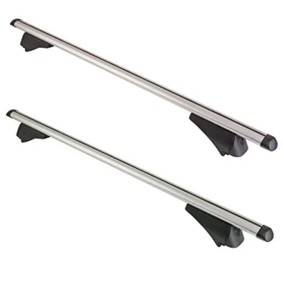 Immagine di Summit SUM 004 Barre portatutto in alluminio (una coppia), per auto con profili scanalati, 1,2 m