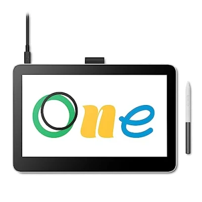 Immagine di Tavoletta da disegno Wacom One 13 touch con schermo multi 13,3&quot;, Full HD 99% sRGB (CIE1931) (typ.), inclusa penna EMR senza batteria, per Windows, Mac, Chromebook e Android.