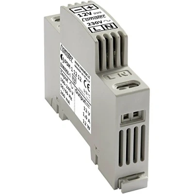 Immagine di Comatec PSM11212 Alimentatore per guida DIN 12 V/DC 1 A W Contenuto pz.