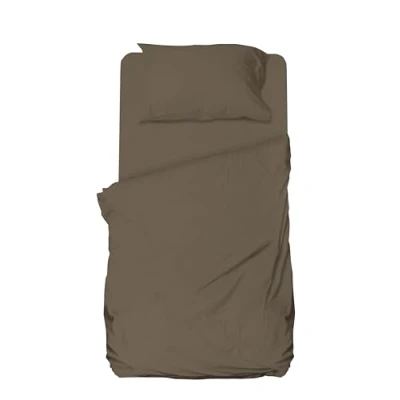 Immagine di hermet Set Lenzuolo Una Piazza e Mezza Microfibra, Tortora, Completo Letto, Sopra, Con Angoli, Federa, Winner