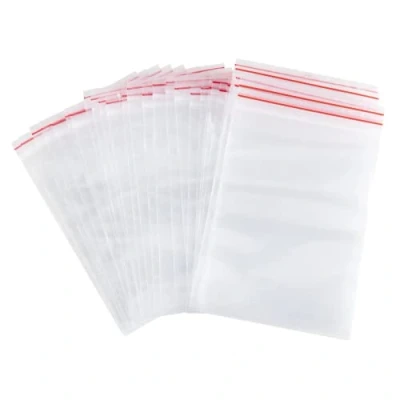 Immagine di Carehabi 100 sacchetti con zip, sacchetto zip richiudibili, trasparente cerniera, di plastica trasparente, trasparenti (8 x 12)