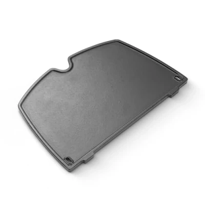 Immagine di Piastra in ghisa da 32 cm per barbecue a gas Weber Q100, Q120, Q1000, Q1200, Q140, Q1400 Series, 6558 Grill Griddle, accessorio Baby Q